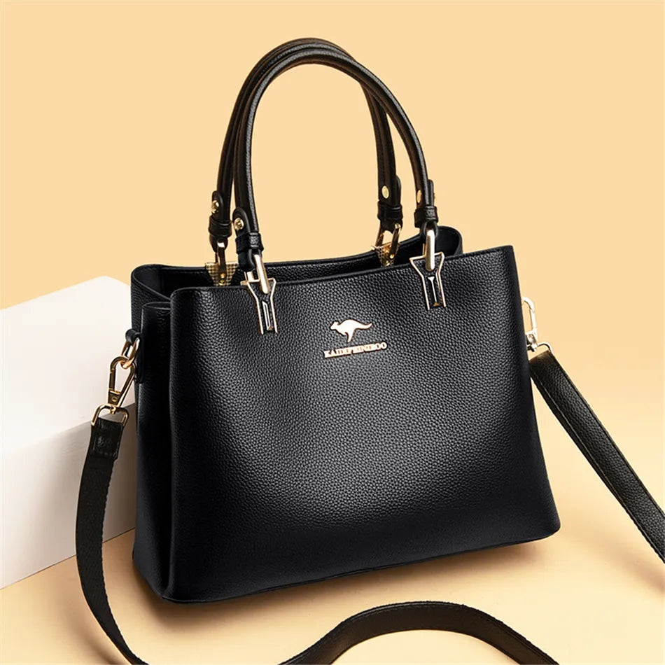 Modern leather luxury handbag