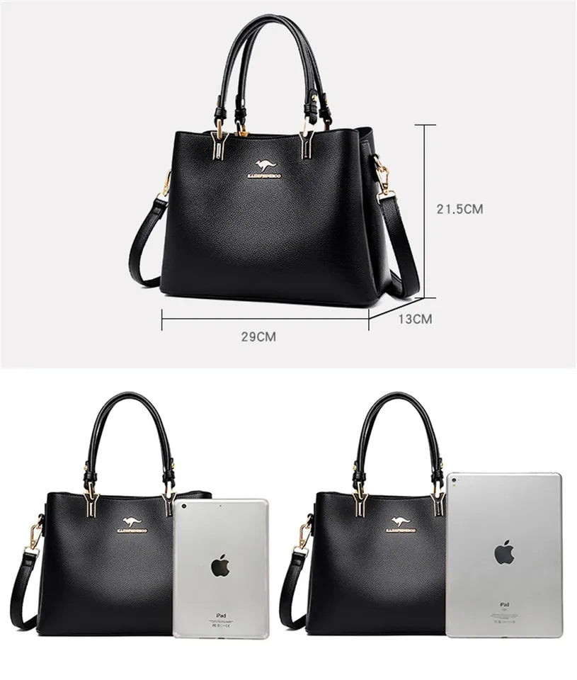 Modern leather luxury handbag