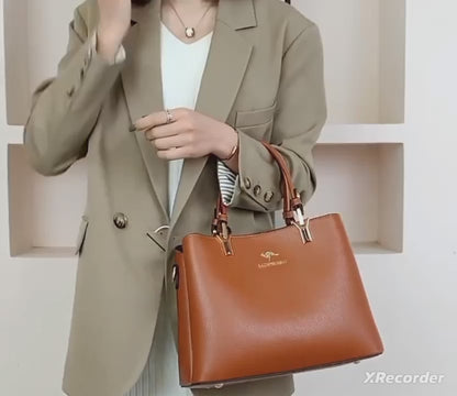 Modern leather luxury handbag