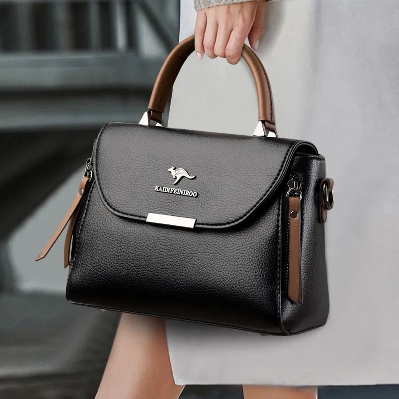 Luxury handbag with small leather design